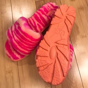 pink zebra ugg slippers